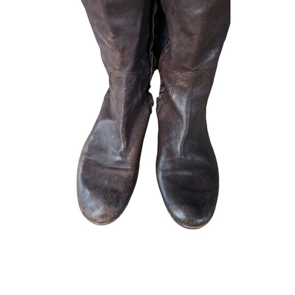 Vic Womens Distressed Leather Knee High Boots Brown Size 9 40 - Picture 6 of 10